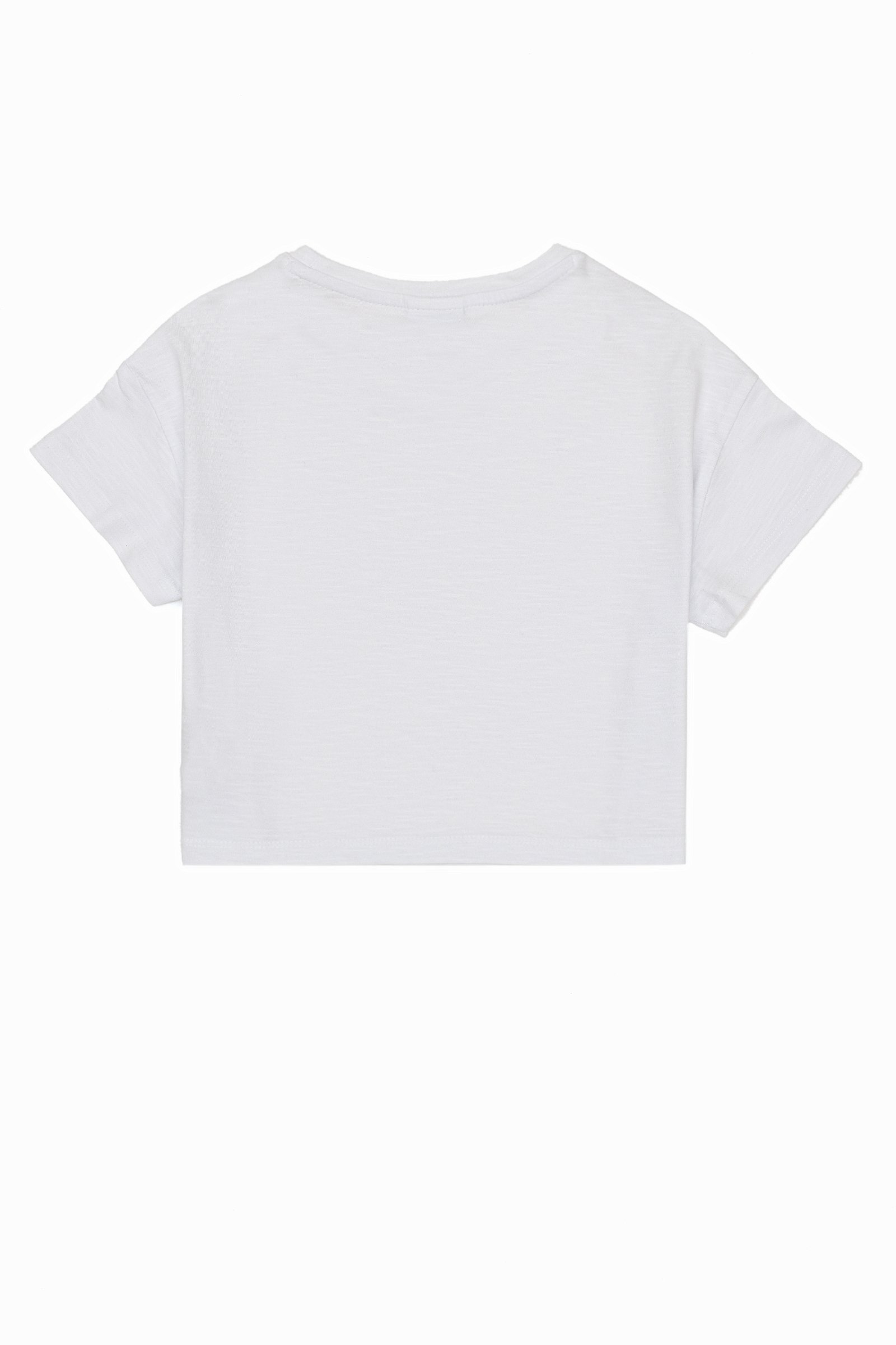 تی شرت  سفید  Crop Top  دخترانه یو اس پولو
