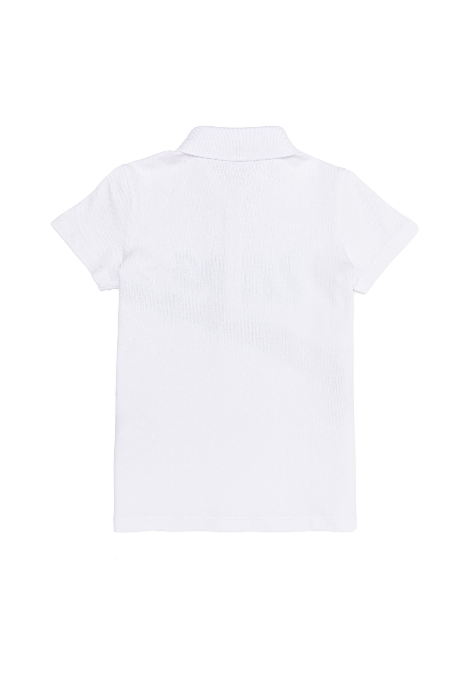 تی شرت یقه پولو سفید  استاندارد فیت  دخترانه یو اس پولو