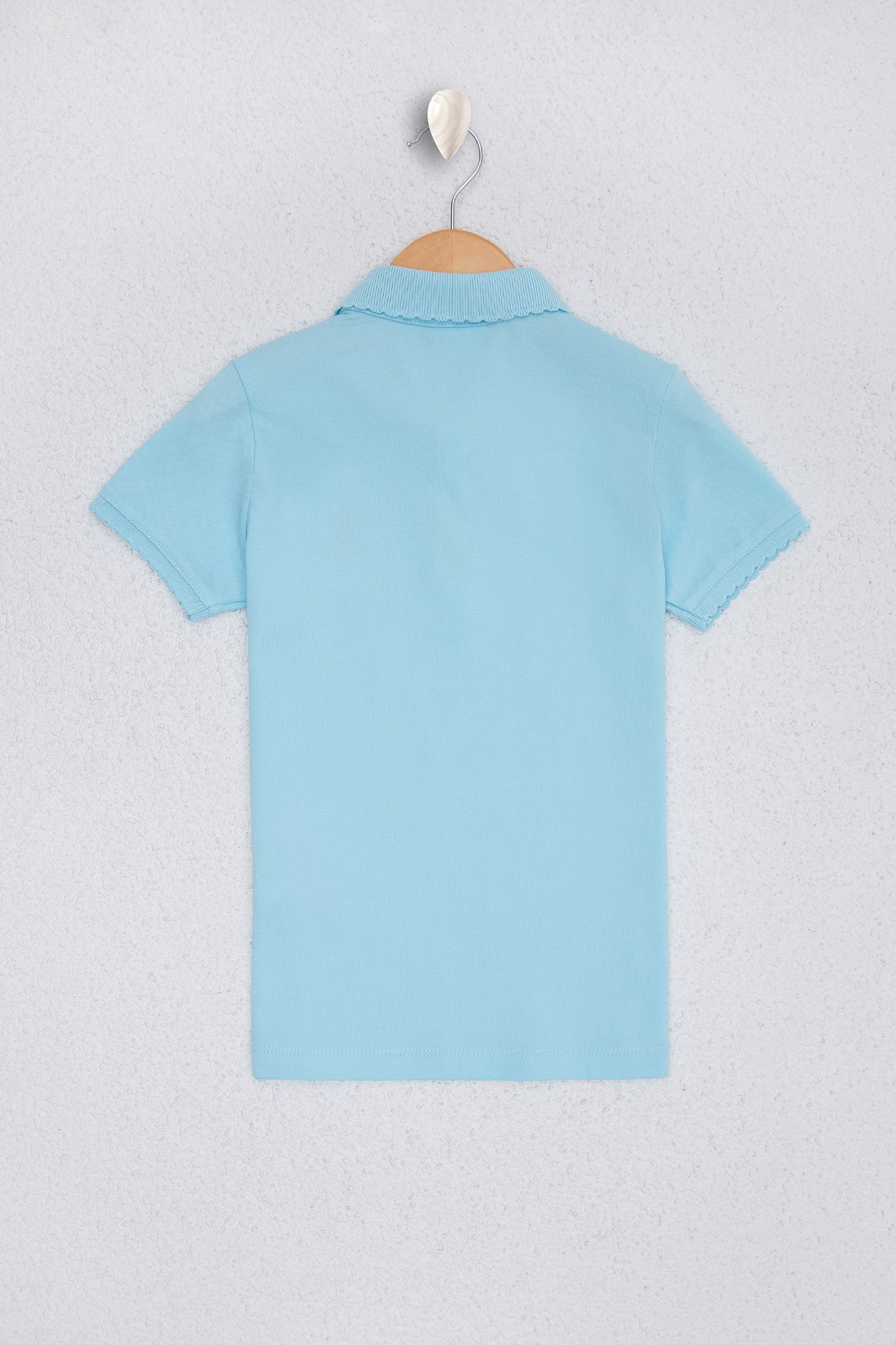 تی شرت  نیلی  استاندارد فیت  دخترانه یو اس پولو