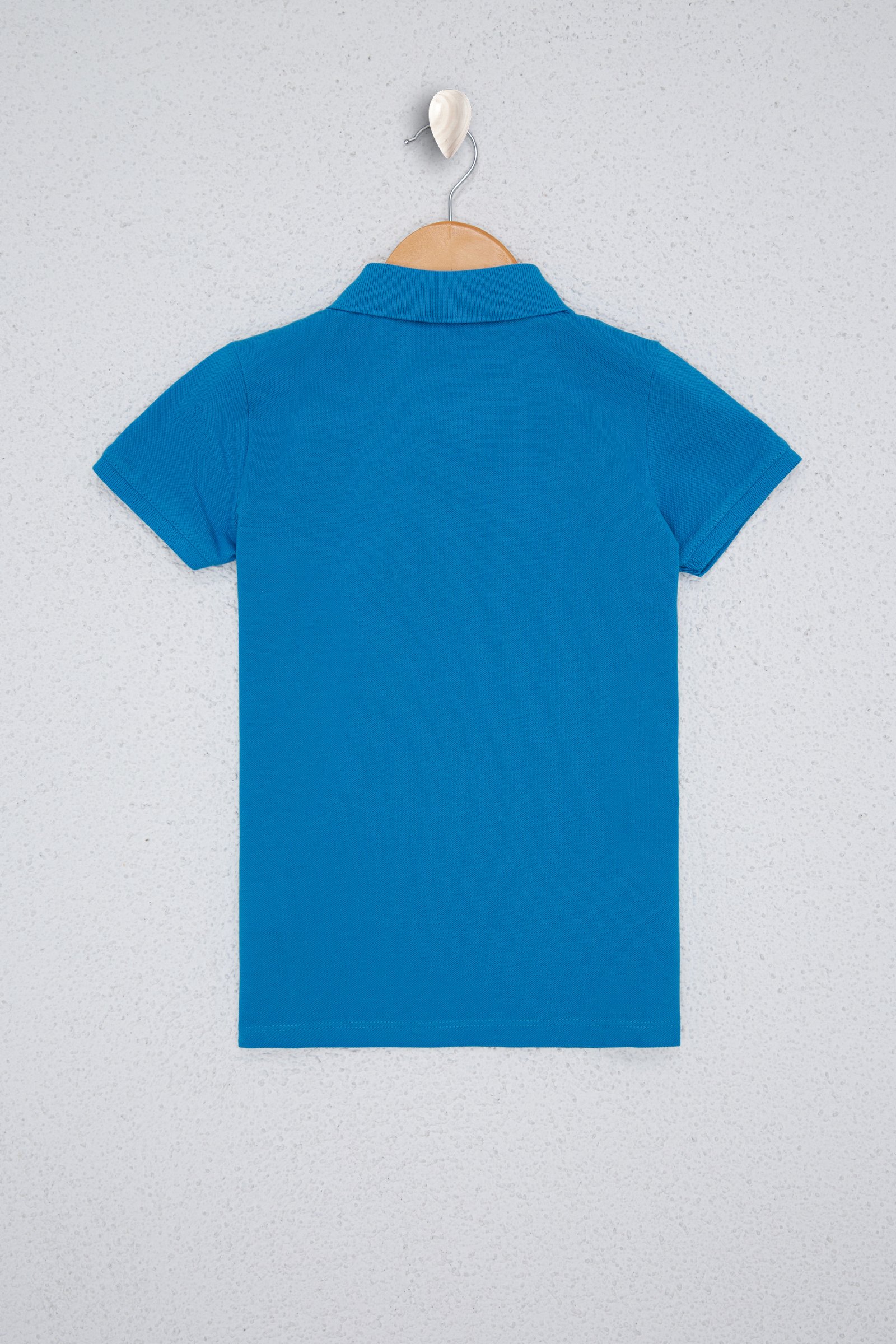 تی شرت یقه پولو آبی کوبالت  استاندارد فیت آستین کوتاه پسرانه یو اس پولو