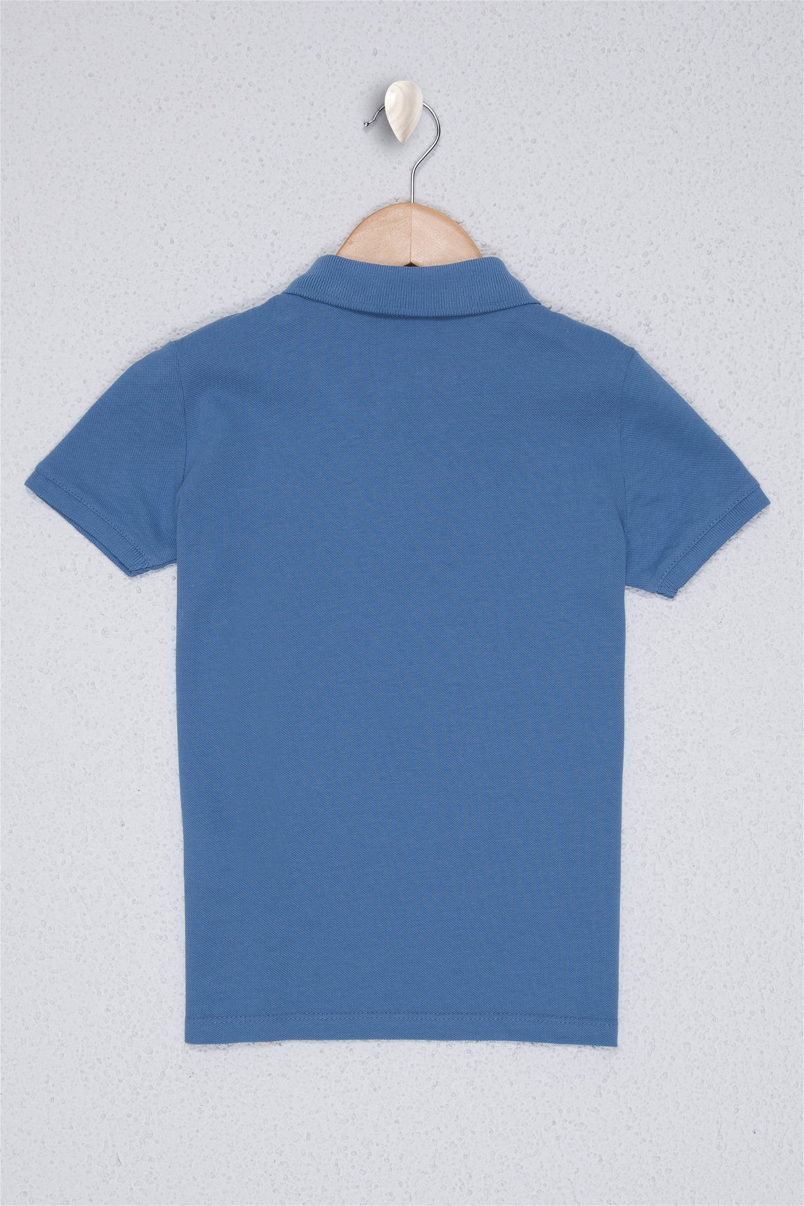 تی شرت یقه پولو نیلی  استاندارد فیت آستین کوتاه پسرانه یو اس پولو