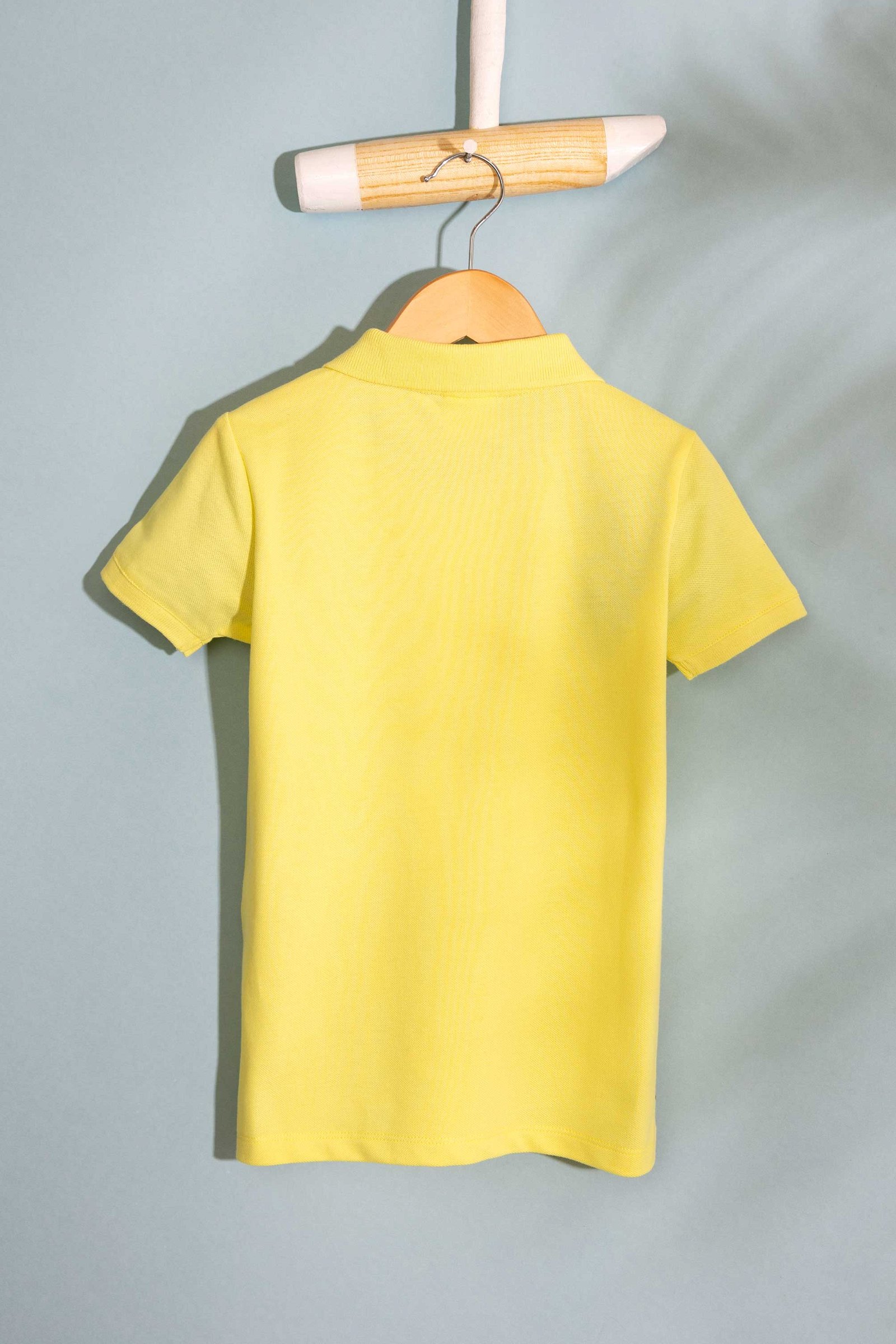 تی شرت یقه پولو لیمویی  استاندارد فیت آستین کوتاه پسرانه یو اس پولو
