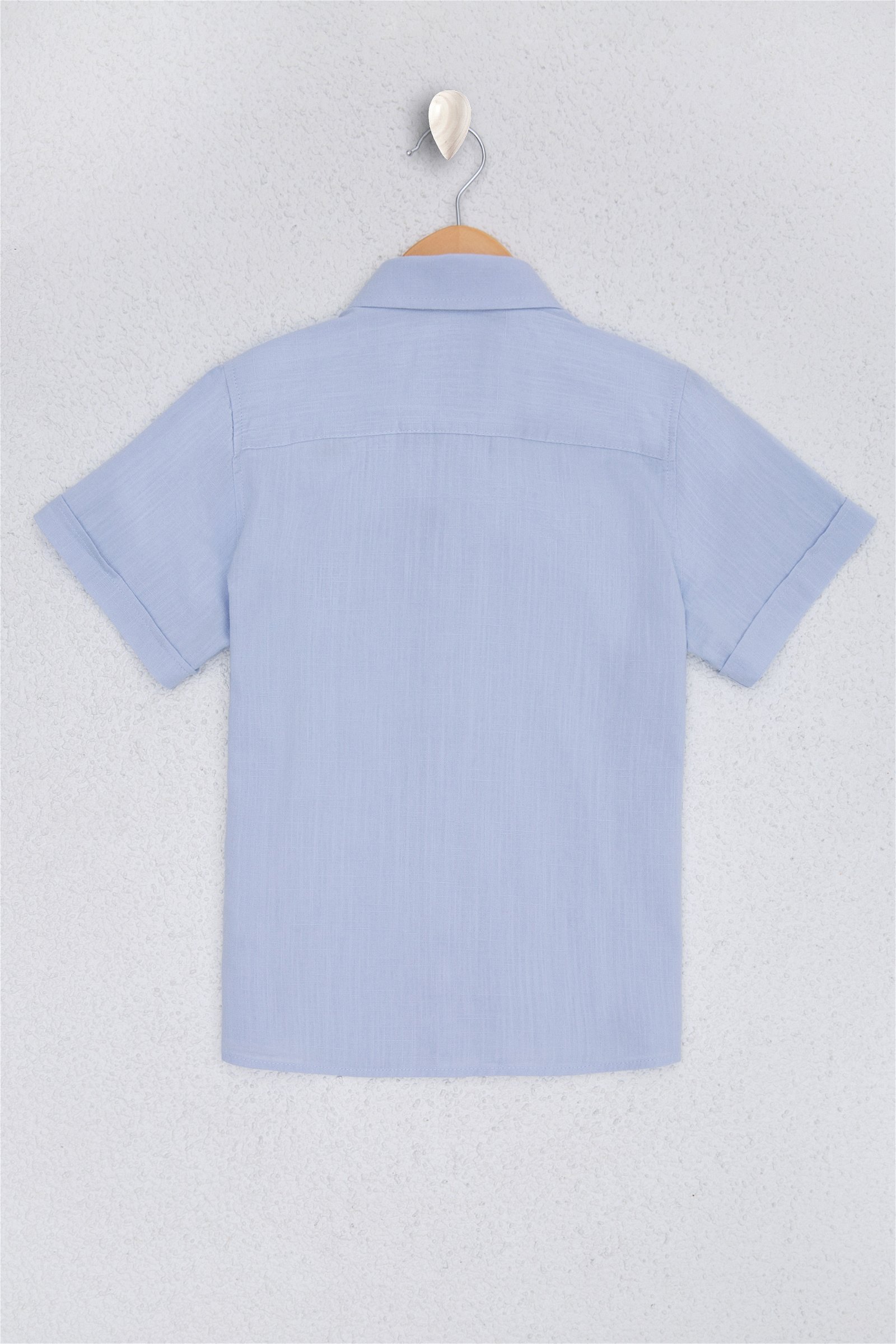 پیراهن  سورمه ای روشن  استاندارد فیت  پسرانه یو اس پولو | US POLO ASSN