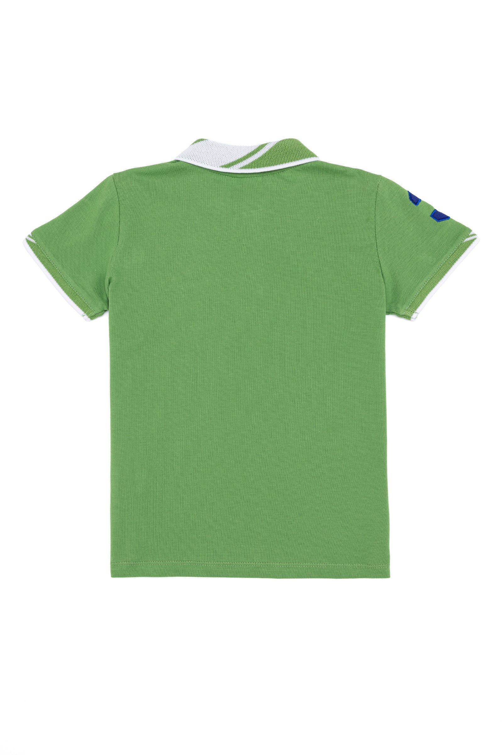 تی شرت یقه پولو سبز  استاندارد فیت آستین کوتاه پسرانه یو اس پولو | US POLO ASSN