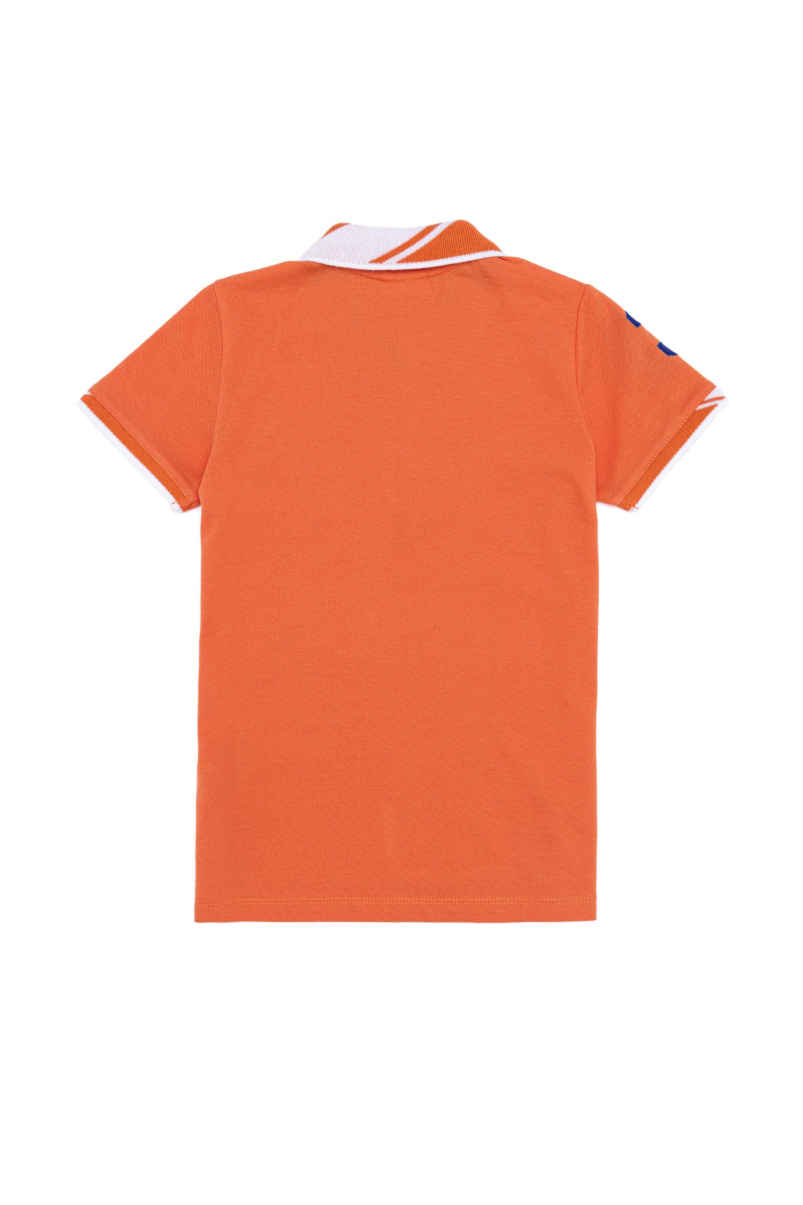 تی شرت یقه پولو نارنجی  استاندارد فیت آستین کوتاه پسرانه یو اس پولو | US POLO ASSN