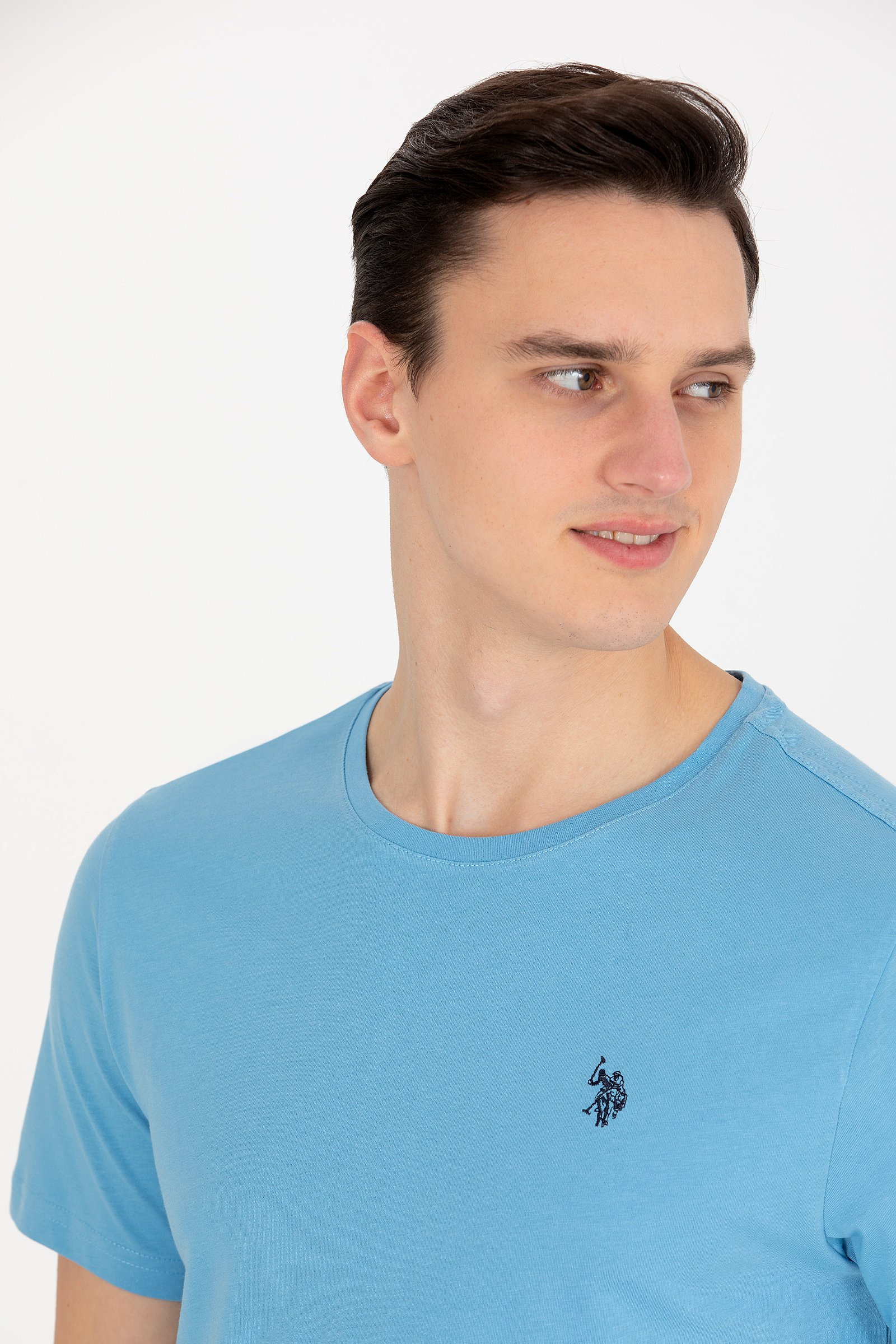 تی شرت یقه گرد فیروزه ای  رگولار  مردانه یو اس پولو | US POLO ASSN