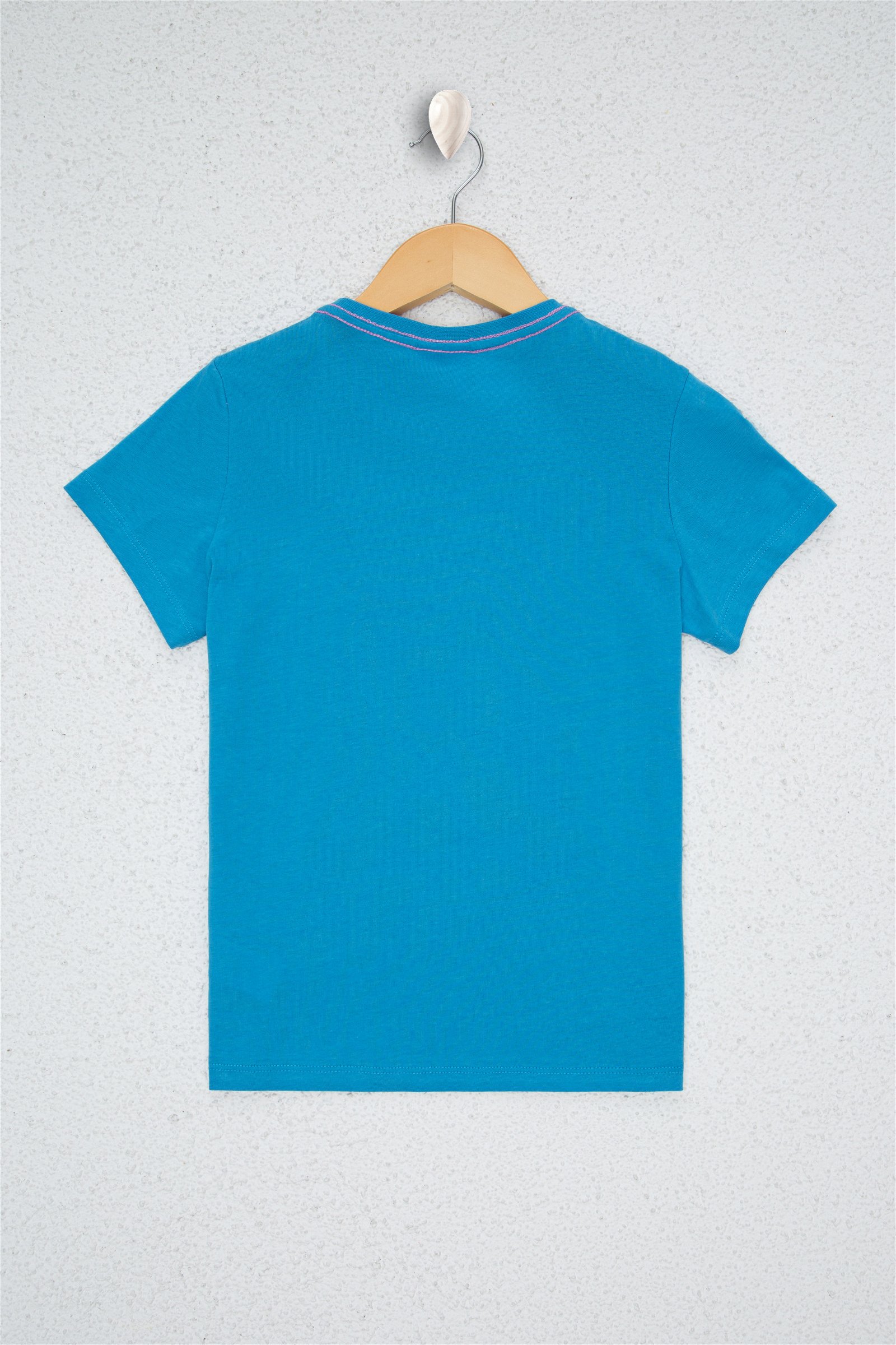 تی شرت یقه گرد آبی کوبالت  استاندارد فیت آستین کوتاه پسرانه یو اس پولو | US POLO ASSN