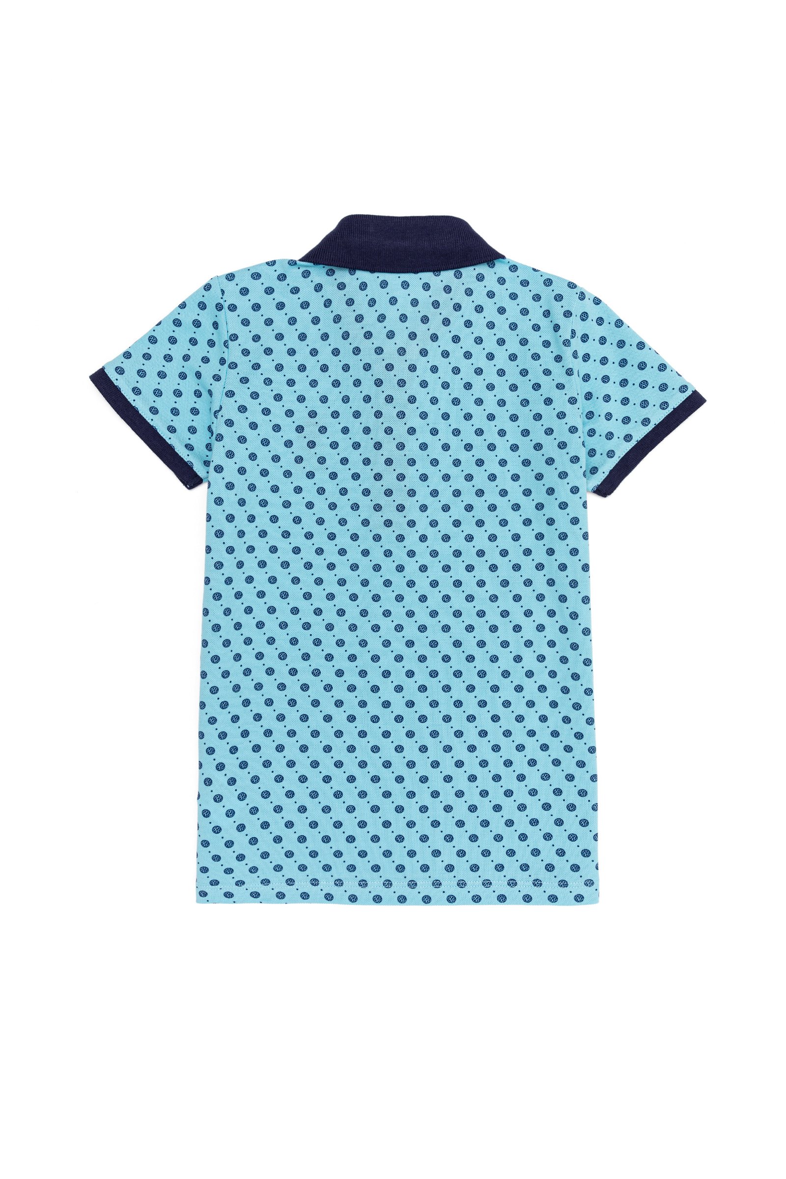 تی شرت یقه پولو فیروزه ای  استاندارد فیت آستین کوتاه پسرانه یو اس پولو | US POLO ASSN