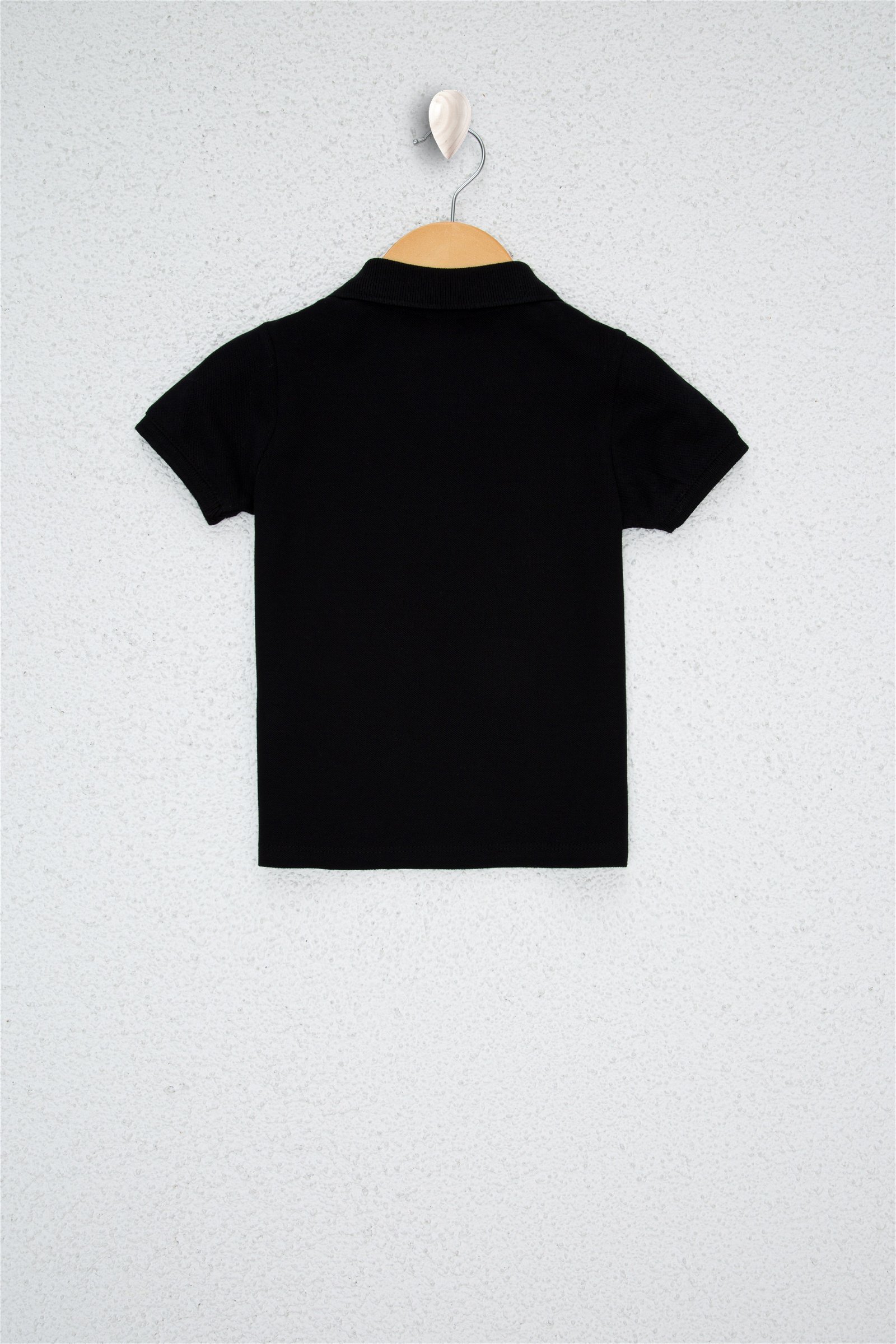 تی شرت یقه پولو سیاه  استاندارد فیت آستین کوتاه پسرانه یو اس پولو | US POLO ASSN