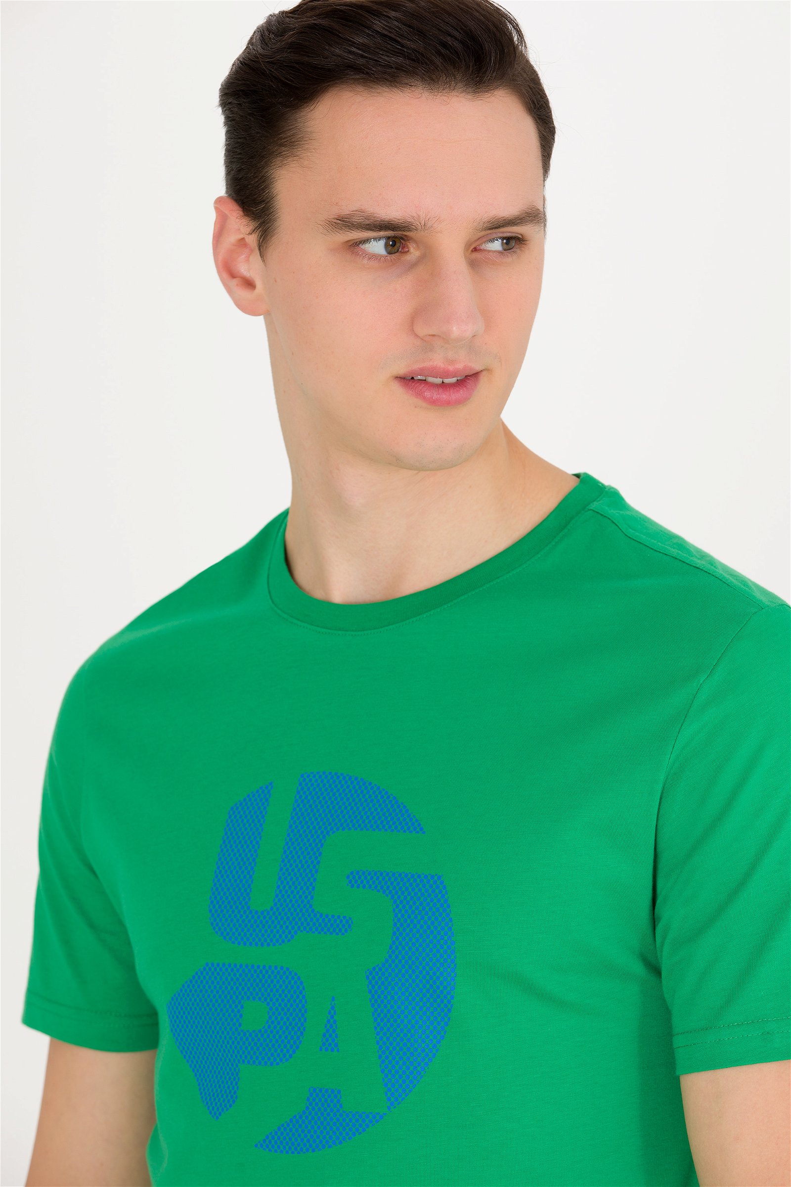 تی شرت یقه گرد سبز  رگولار  مردانه یو اس پولو | US POLO ASSN
