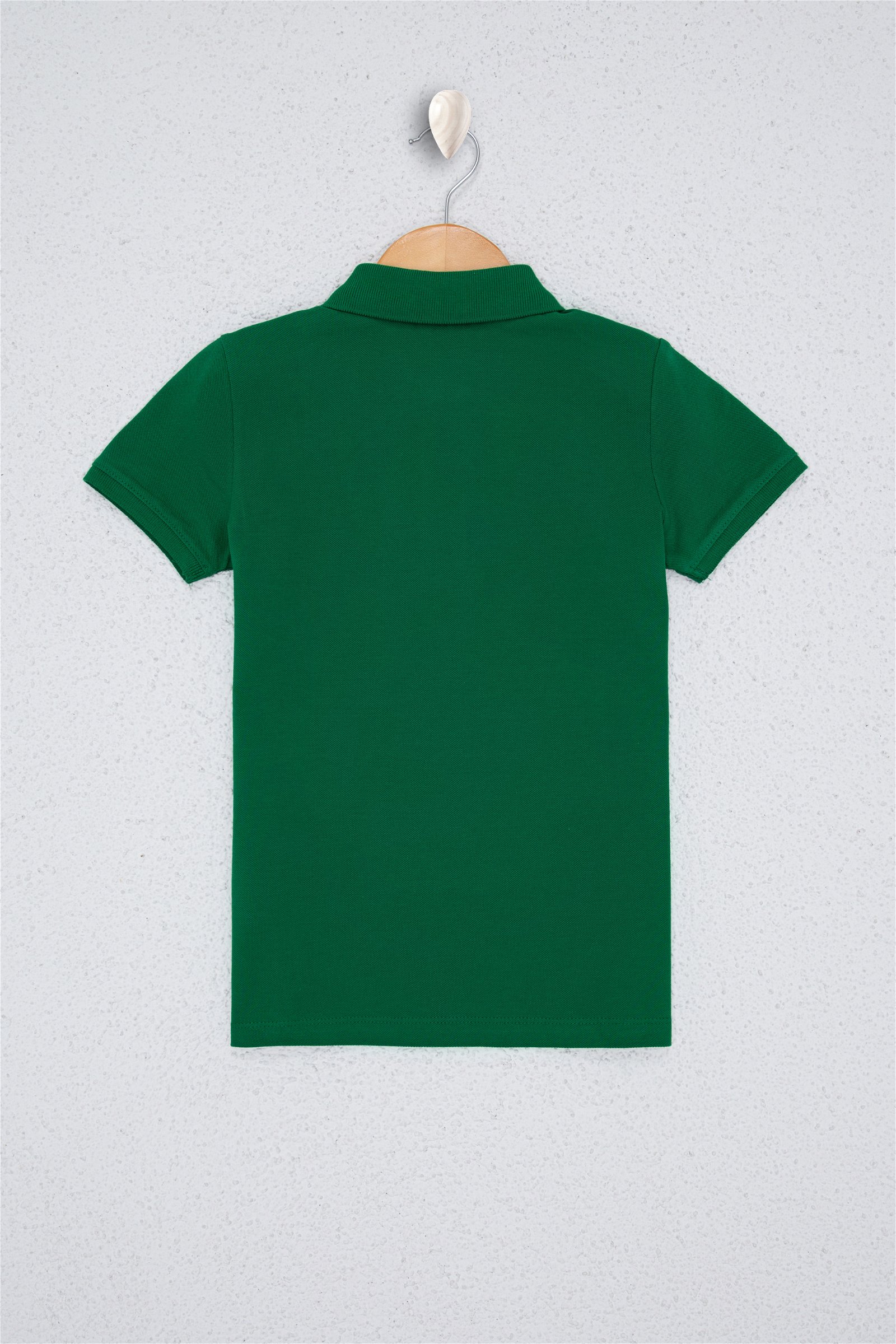 تی شرت یقه پولو سبز  استاندارد فیت آستین کوتاه پسرانه یو اس پولو | US POLO ASSN