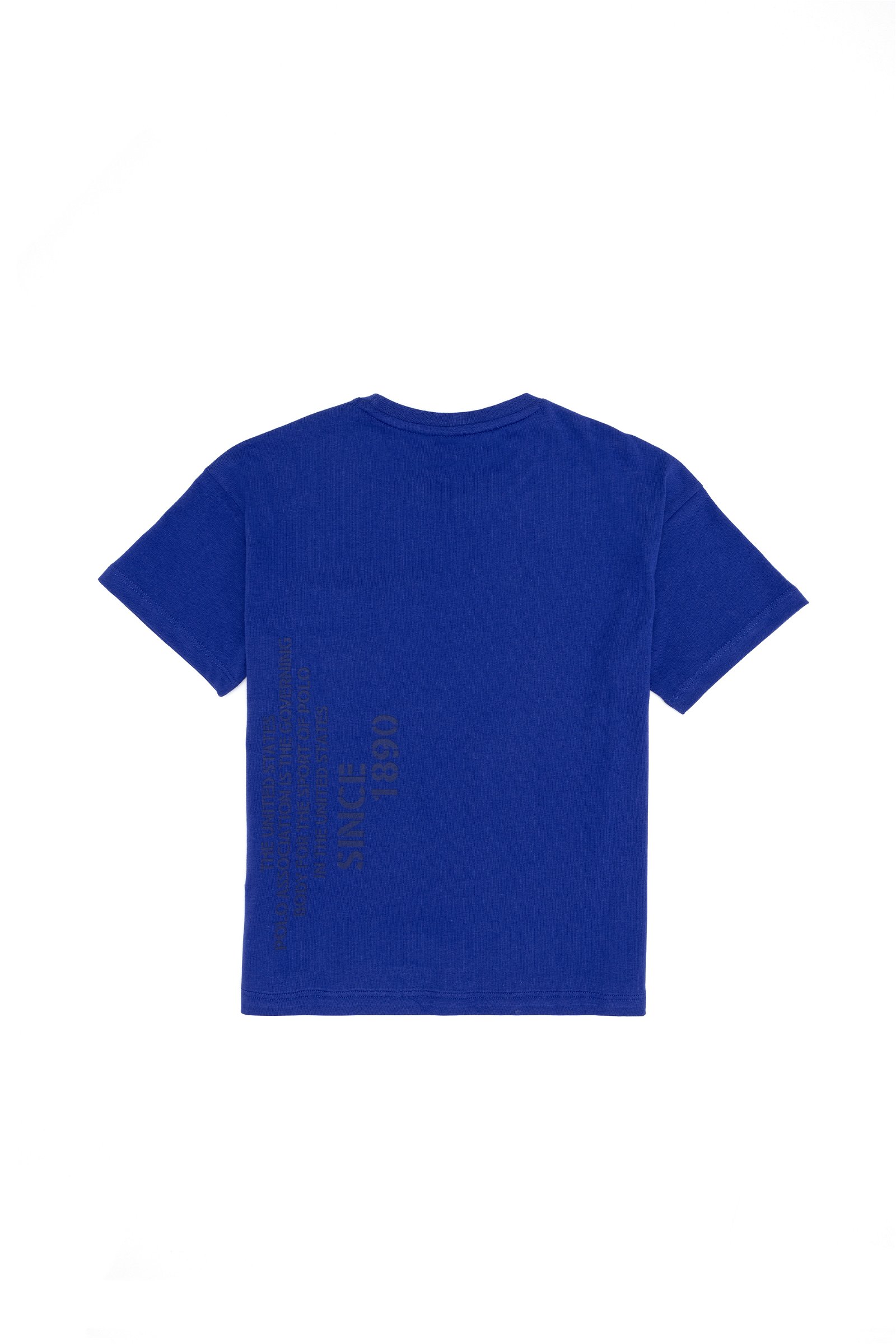 تی شرت یقه گرد آبی  Oversize آستین کوتاه پسرانه یو اس پولو | US POLO ASSN
