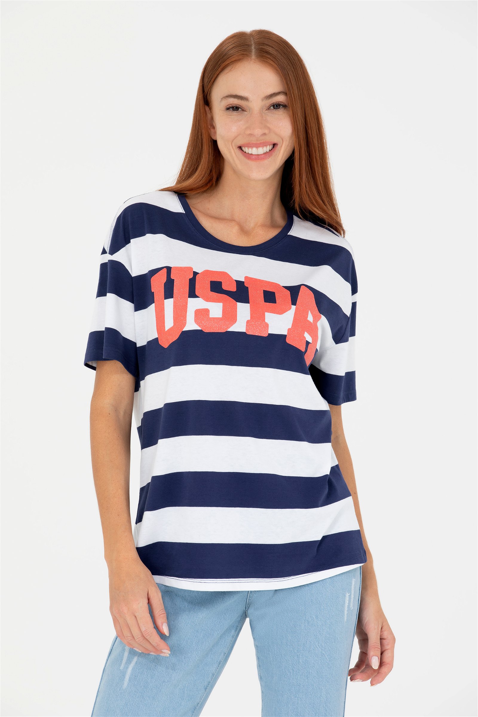 تی شرت  لاجورد  Oversize  زنانه یو اس پولو | US POLO ASSN