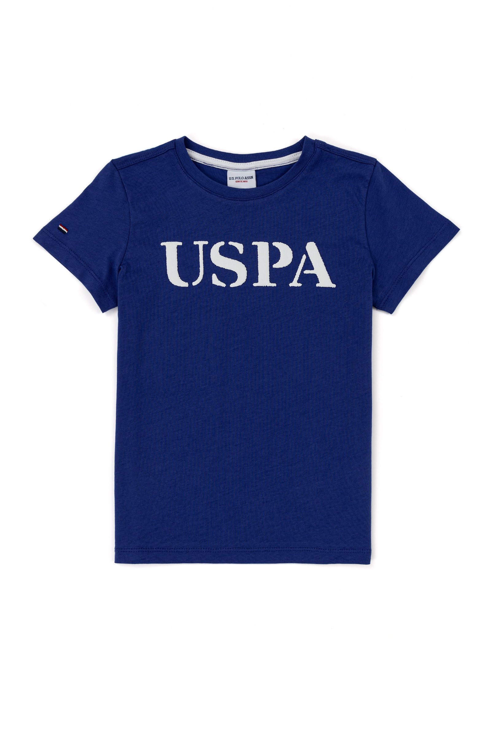 تی شرت یقه گرد آبی  استاندارد فیت آستین کوتاه پسرانه یو اس پولو | US POLO ASSN