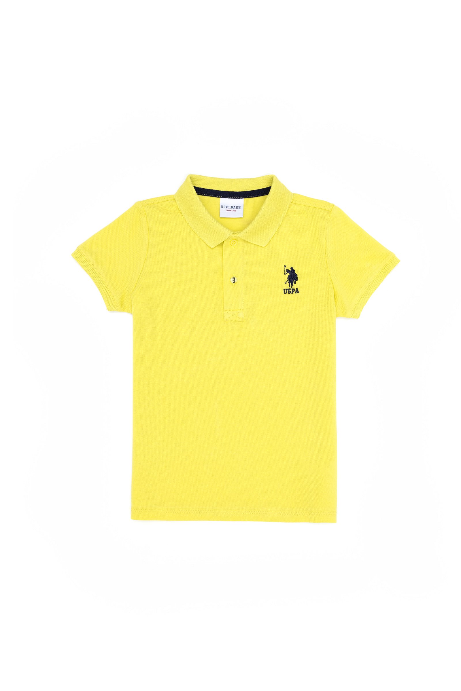 تی شرت یقه پولو لیمویی  استاندارد فیت  پسرانه یو اس پولو | US POLO ASSN