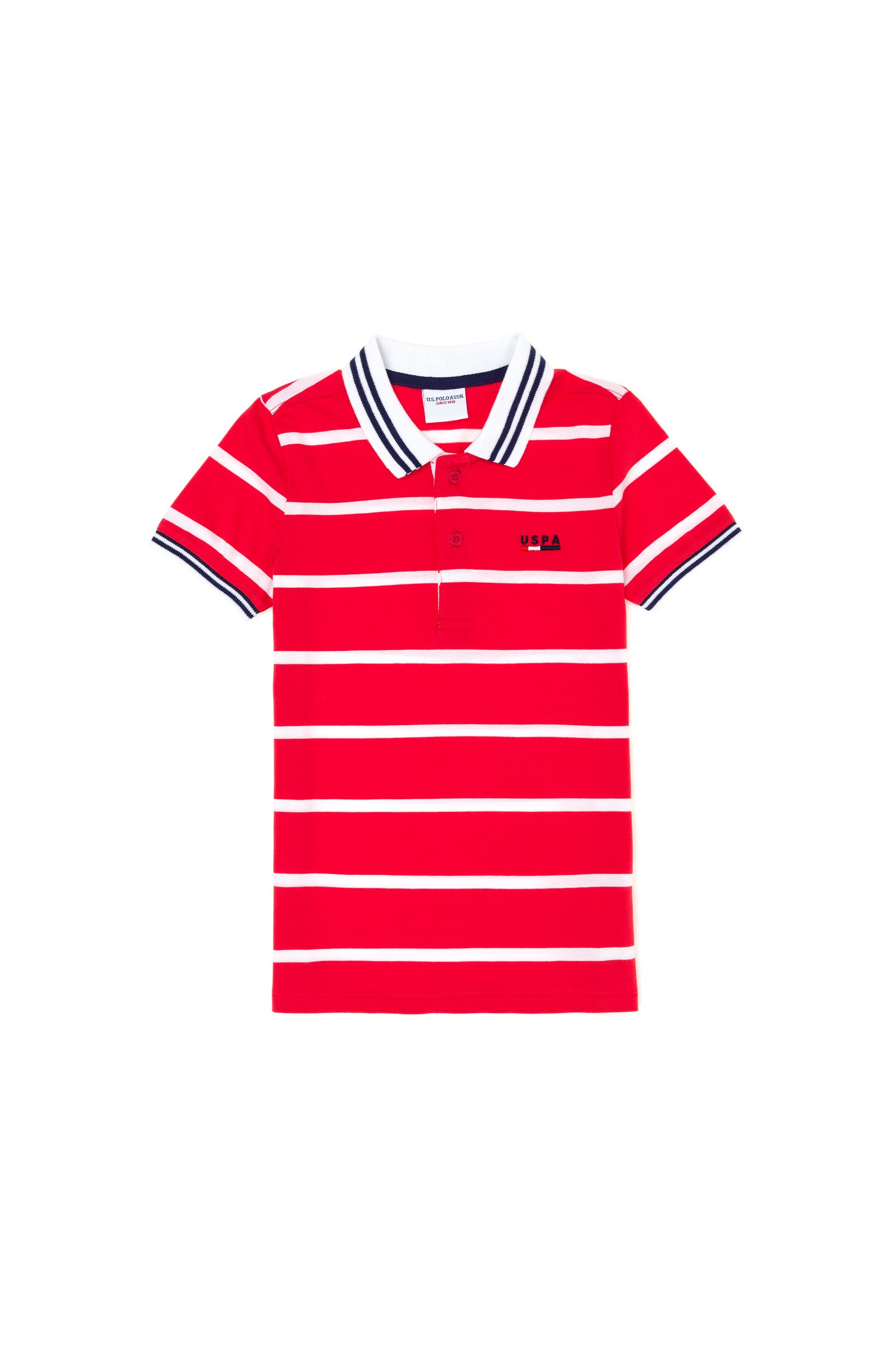 تی شرت یقه پولو قرمز  استاندارد فیت  پسرانه یو اس پولو | US POLO ASSN