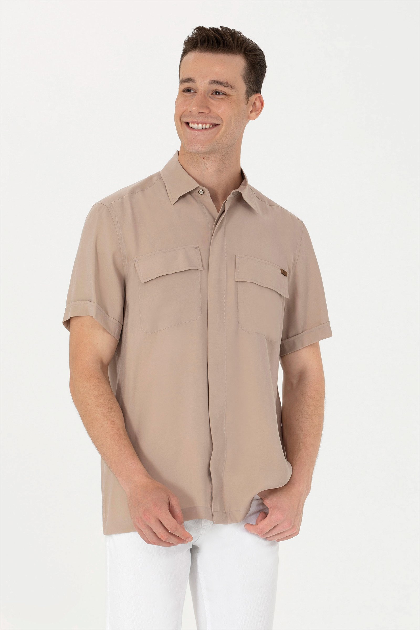پیراهن  خاکستری  ریلکس  مردانه یو اس پولو | US POLO ASSN