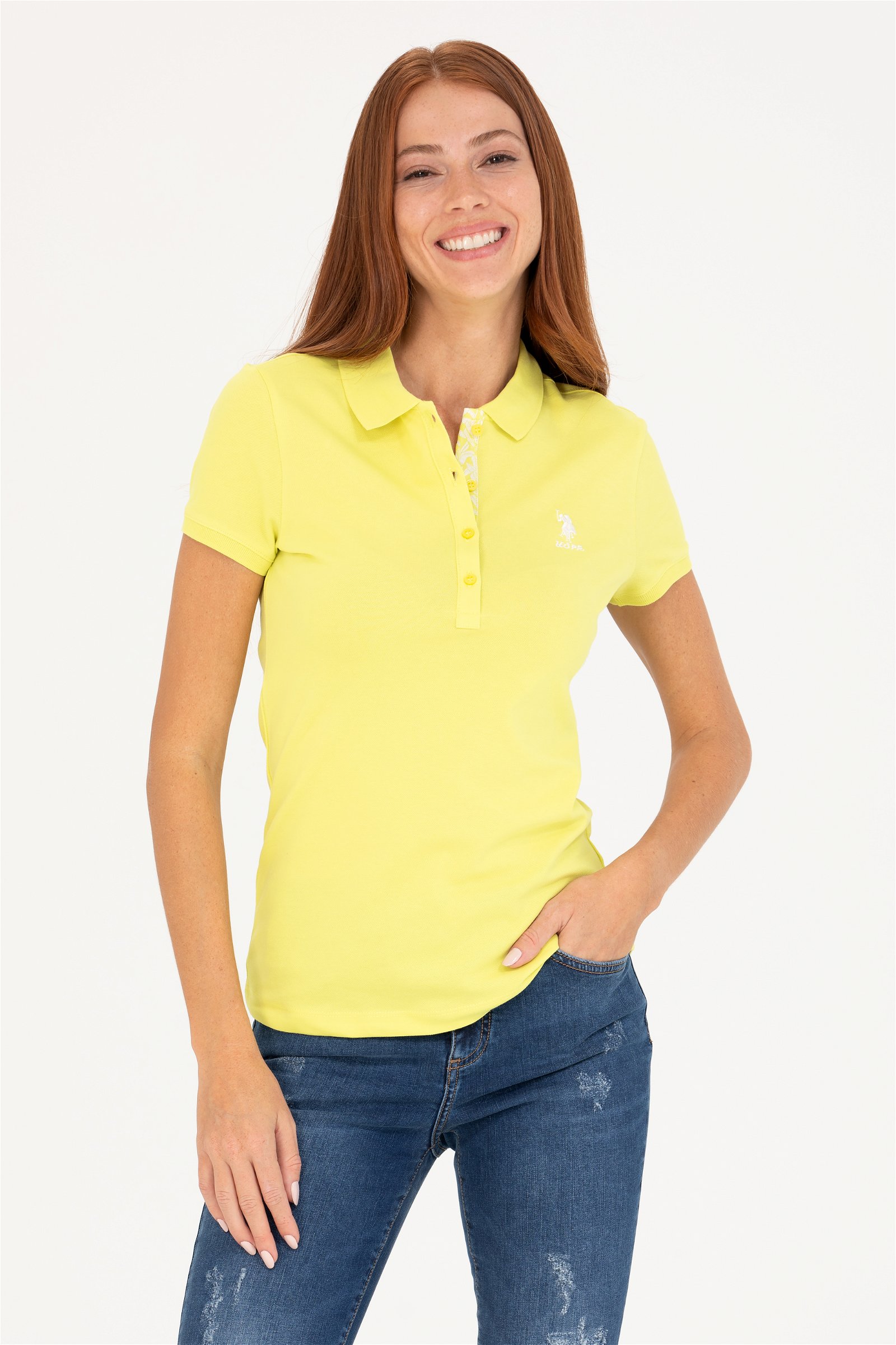 تی شرت  لیمویی  اندامی  زنانه یو اس پولو | US POLO ASSN