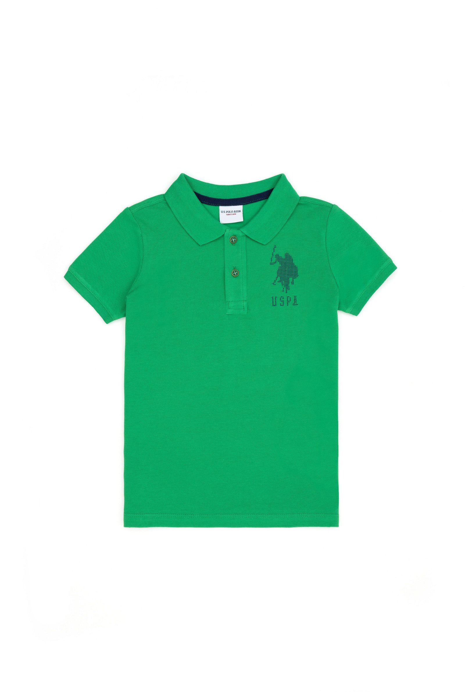 تی شرت یقه پولو سبز  استاندارد فیت  پسرانه یو اس پولو | US POLO ASSN