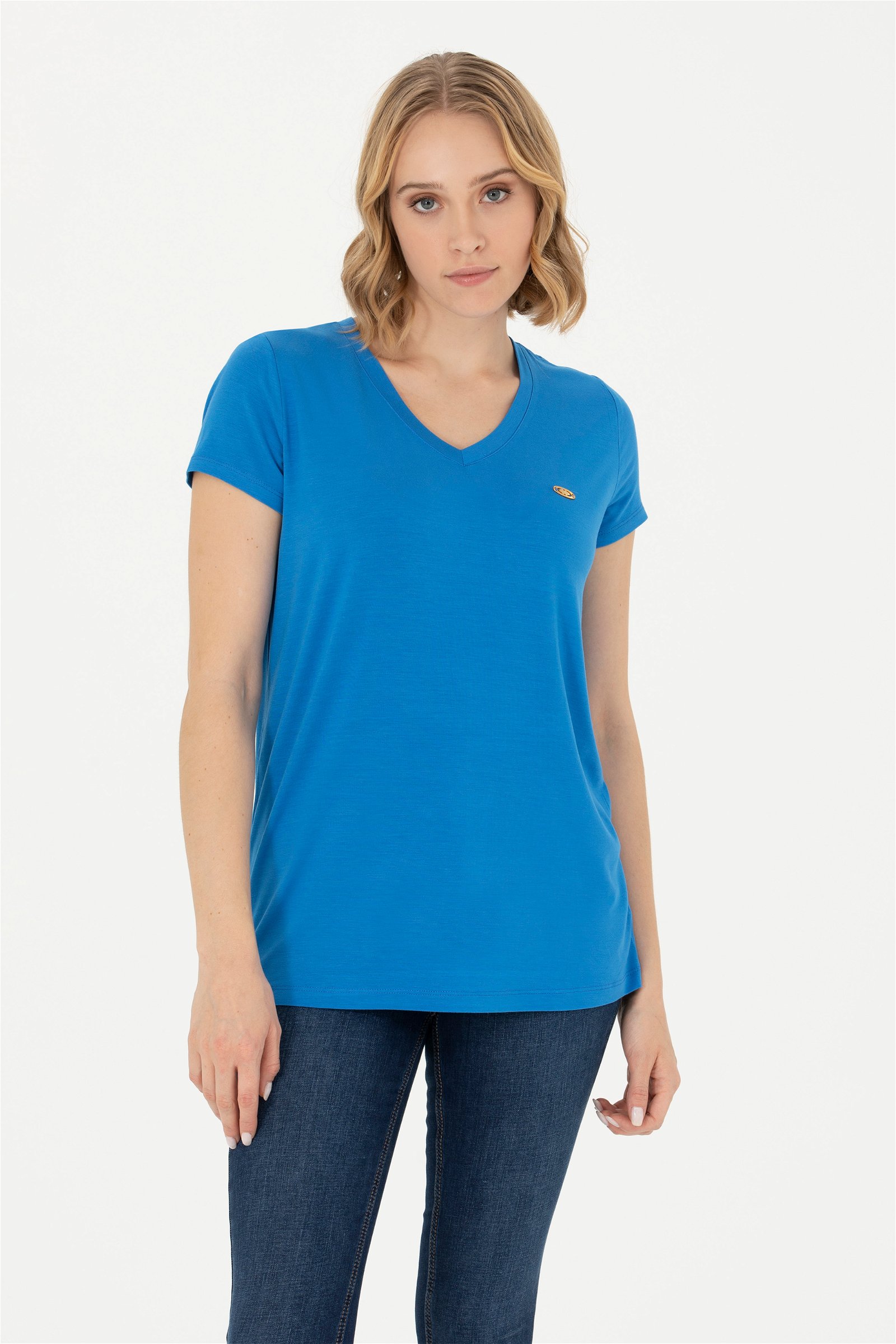 تی شرت  آبی  ریلکس  زنانه یو اس پولو | US POLO ASSN