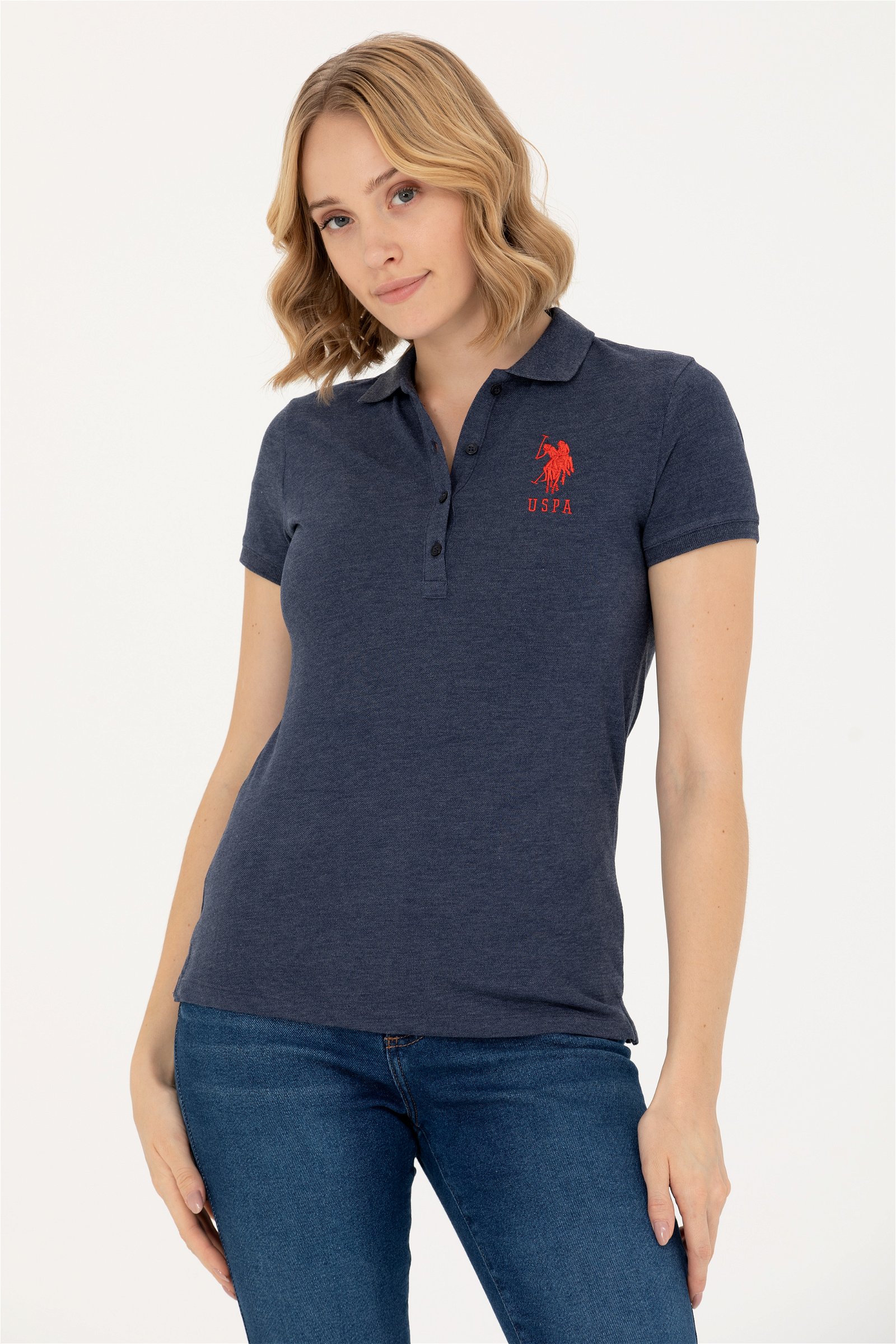تی شرت  لاجورد  اندامی  زنانه یو اس پولو | US POLO ASSN