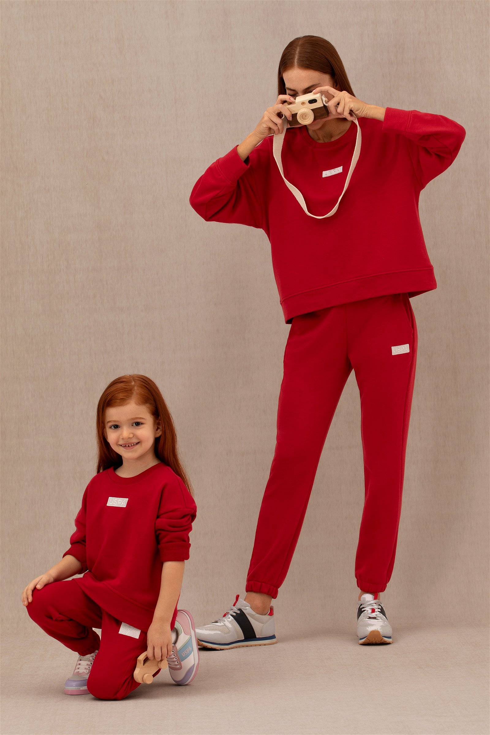 سویشرت  قرمز  Oversize  زنانه یو اس پولو | US POLO ASSN